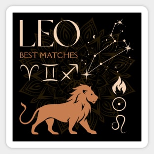 Leo Zodiac Horoscope Fire Sign Astrology Design Sticker